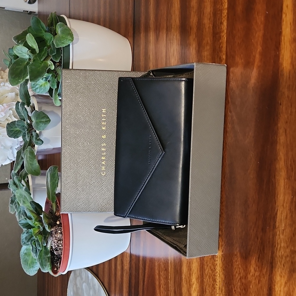 Charles & Keith Envelope Zip Wristlet Wallet